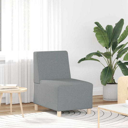 Light grey fabric armchair 55 cm