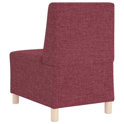 55 cm armchair in red dyed fabric
