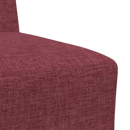 55 cm armchair in red dyed fabric