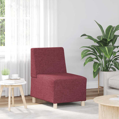 55 cm armchair in red dyed fabric