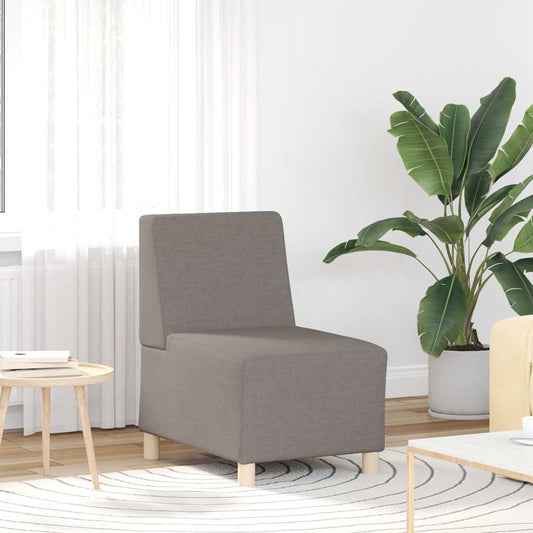 55 cm grey-brown fabric armchair