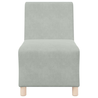 Armchair 55 cm light grey velvet