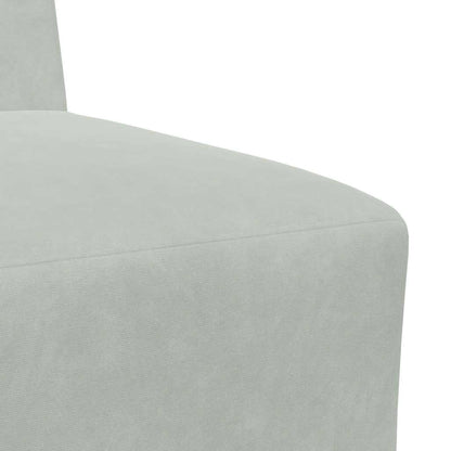 Armchair 55 cm light grey velvet