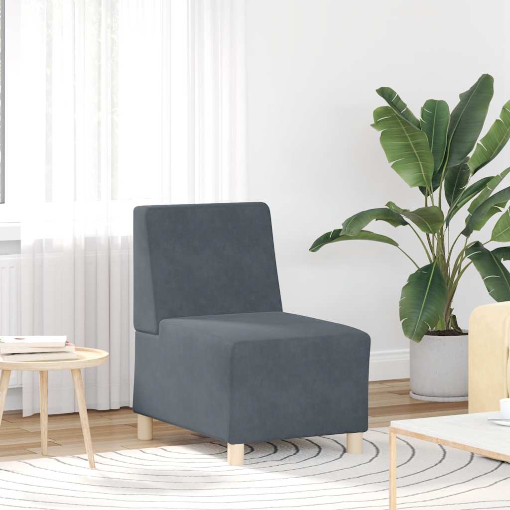 55 cm dark green velvet armchair