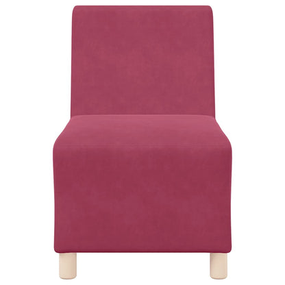 55 cm red velvet armchair