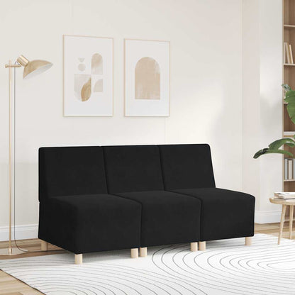 55 cm black velvet armchair