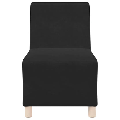 55 cm black velvet armchair