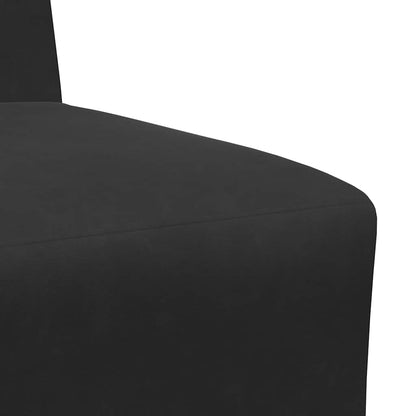 55 cm black velvet armchair
