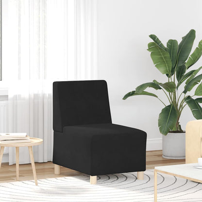 55 cm black velvet armchair