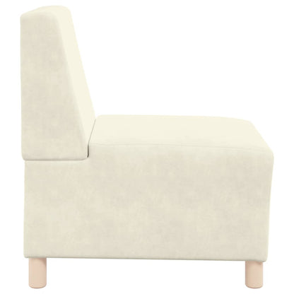 Poltrona 55 cm veludo cor creme