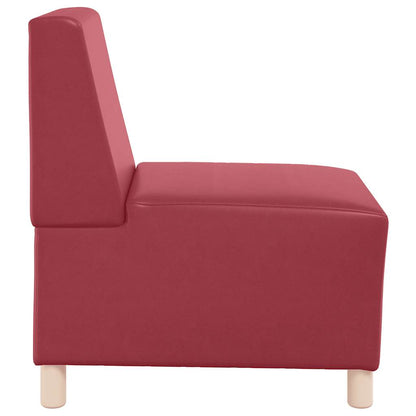 Armchair 55 cm red artificial leather