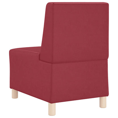 Armchair 55 cm red artificial leather