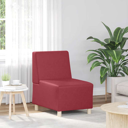 Armchair 55 cm red artificial leather