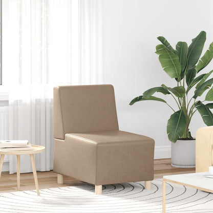 55 cm cappuccino artificial leather armchair