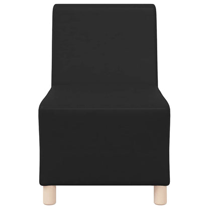 55 cm black artificial leather armchair