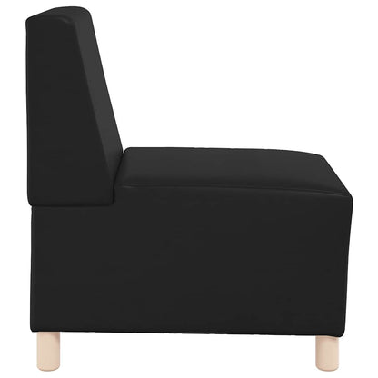 55 cm black artificial leather armchair