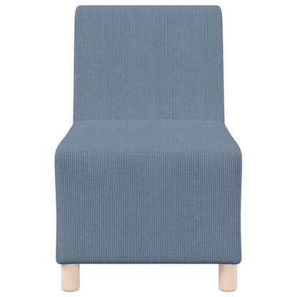 55 cm blue corduroy fabric armchair