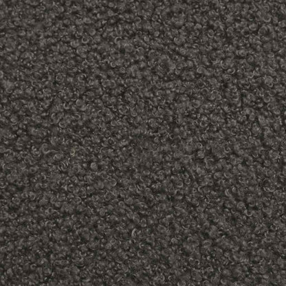 Armchair 55 cm dark grey curly wool fabric