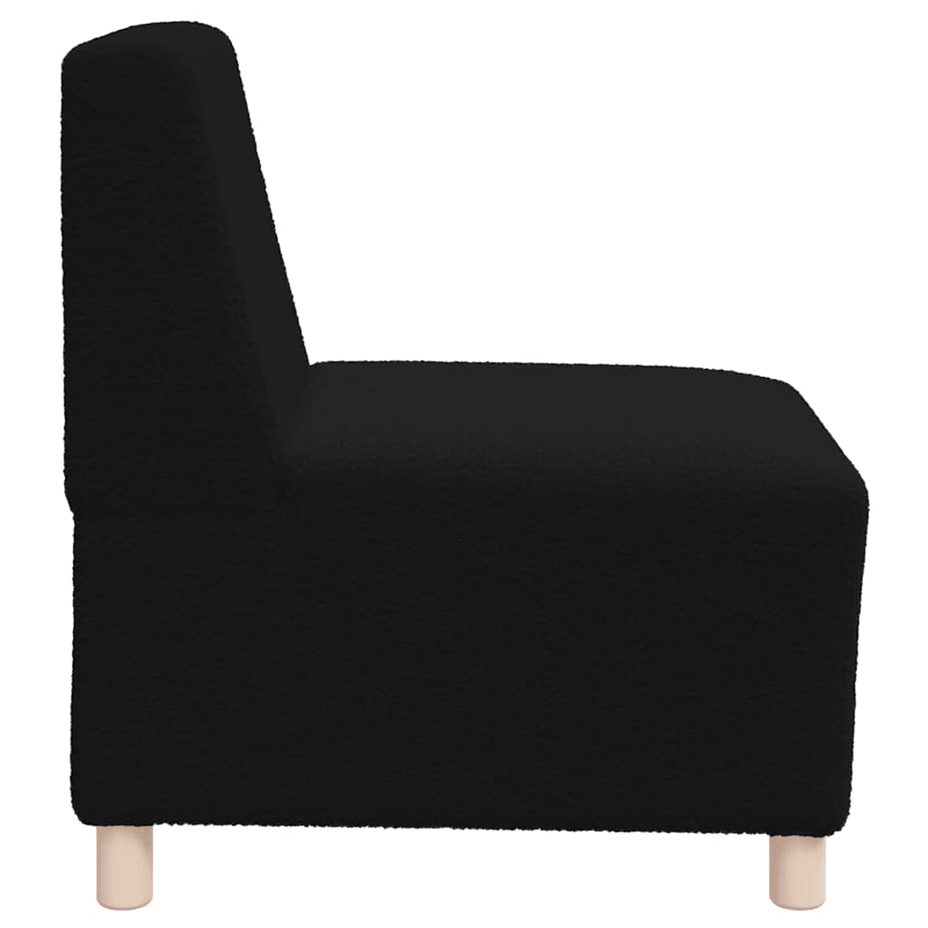 Poltrona 55 cm tecido encaracolado tipo lã preto