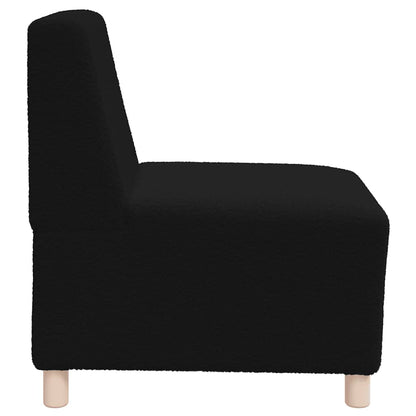 Poltrona 55 cm tecido encaracolado tipo lã preto