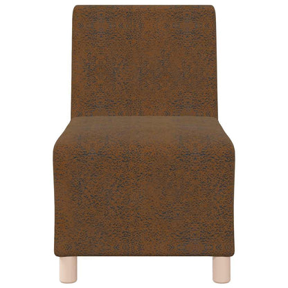 Poltrona em camurça artificial 55 cm castanho