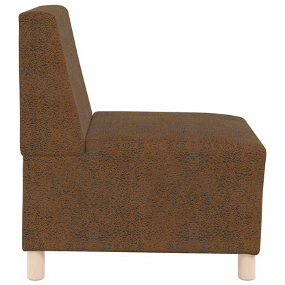 Poltrona em camurça artificial 55 cm castanho