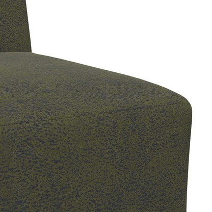 Armchair in artificial suede 55 cm military green
