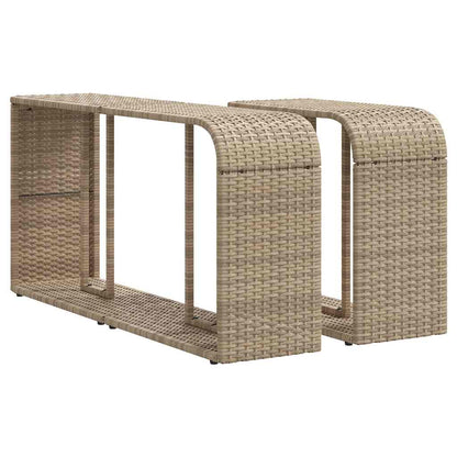 10 pcs garden sofa set with cushions PE rattan beige
