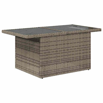 8 pcs garden sofa set with cushions poly rattan grey