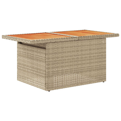 10 pcs garden sofa set with cushions PE rattan beige