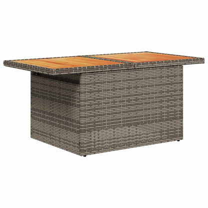 8 pcs garden sofa set with cushions poly rattan grey