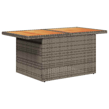 8 pcs garden sofa set with cushions poly rattan grey