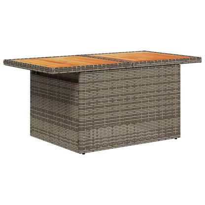 8 pcs garden sofa set with cushions poly rattan grey