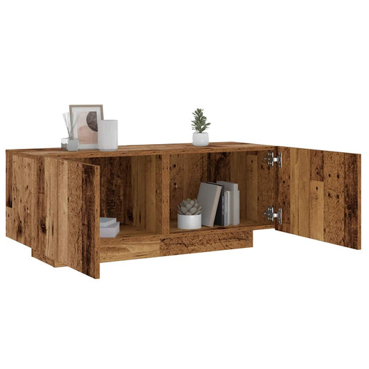 Bedside table 100x35x40 cm wood derivatives old wood