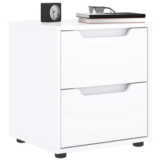 VISNES bedside table made of white wood 45x40x50cm