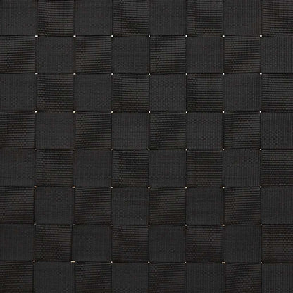 Espreguiçadeira com Tiras Pretas Entrelaçadas 55x200x30cm Bambu