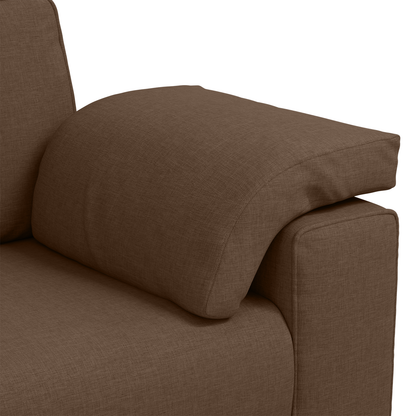 Sofá Loveseat vidaXL Castanho 120 cm em Tecido