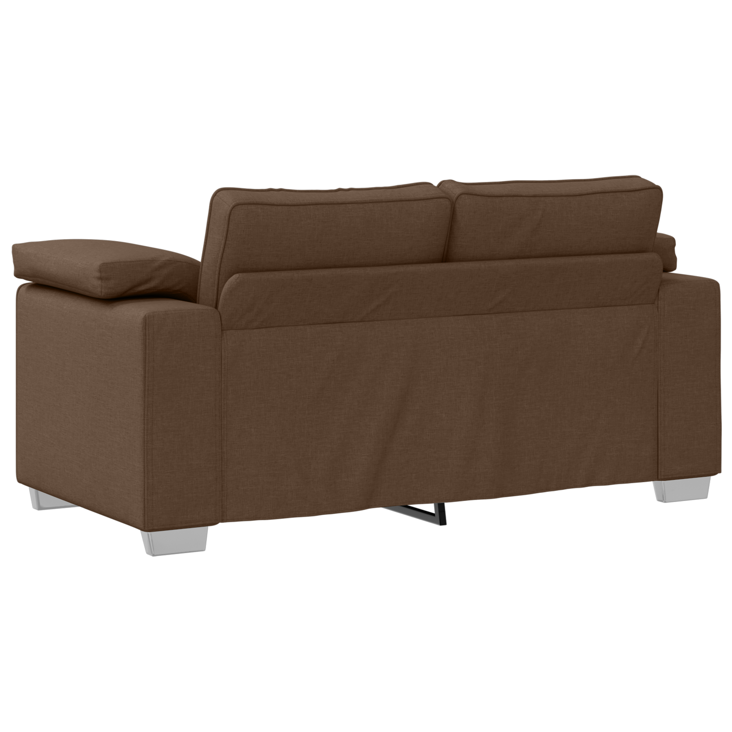 Sofá Loveseat vidaXL Castanho 120 cm em Tecido