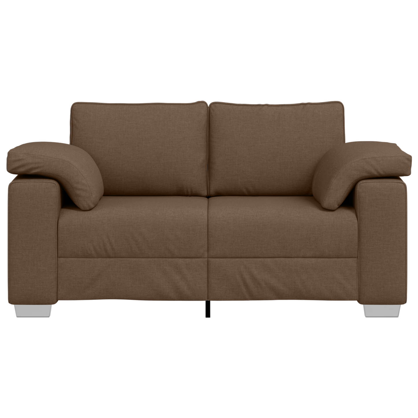 Sofá Loveseat vidaXL Castanho 120 cm em Tecido