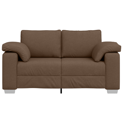 Sofá Loveseat vidaXL Castanho 120 cm em Tecido