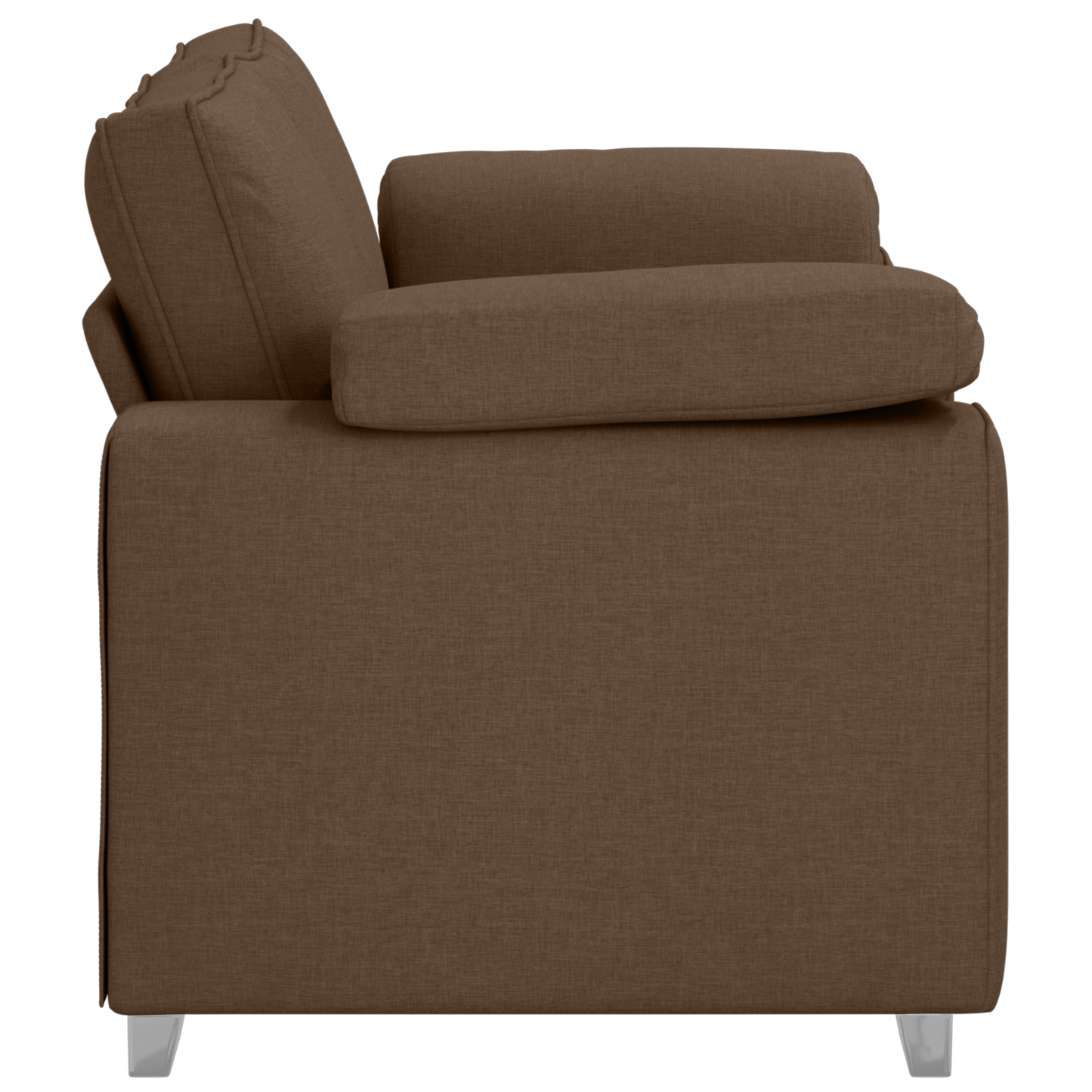 Sofá Loveseat vidaXL Castanho 120 cm em Tecido