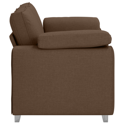 Sofá Loveseat vidaXL Castanho 120 cm em Tecido