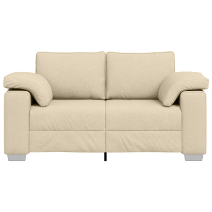 Sofá Loveseat vidaXL Creme 120 cm em Tecido