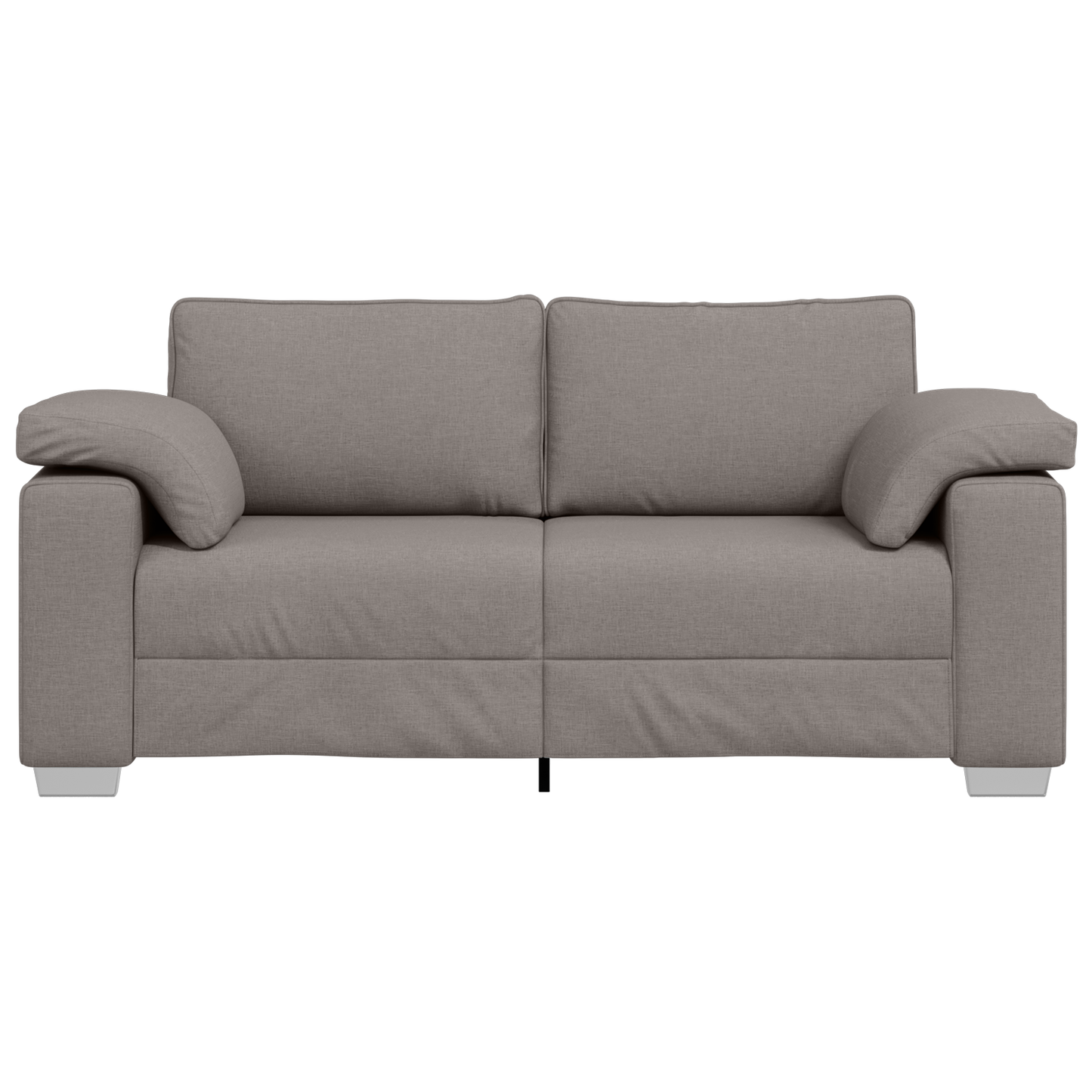 Sofá Loveseat vidaXL Taupe 140 cm em Tecido