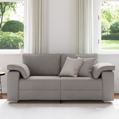 Sofá Loveseat vidaXL Taupe 140 cm em Tecido