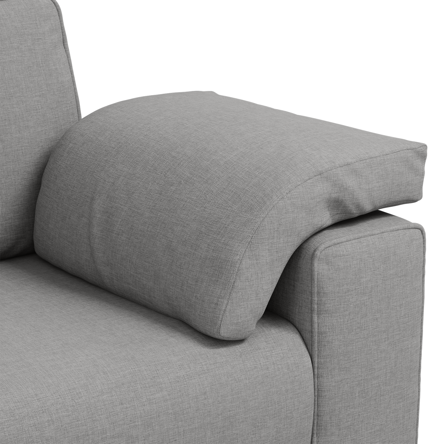 Sofá Loveseat vidaXL Cinza Nuvem 140 cm em Tecido