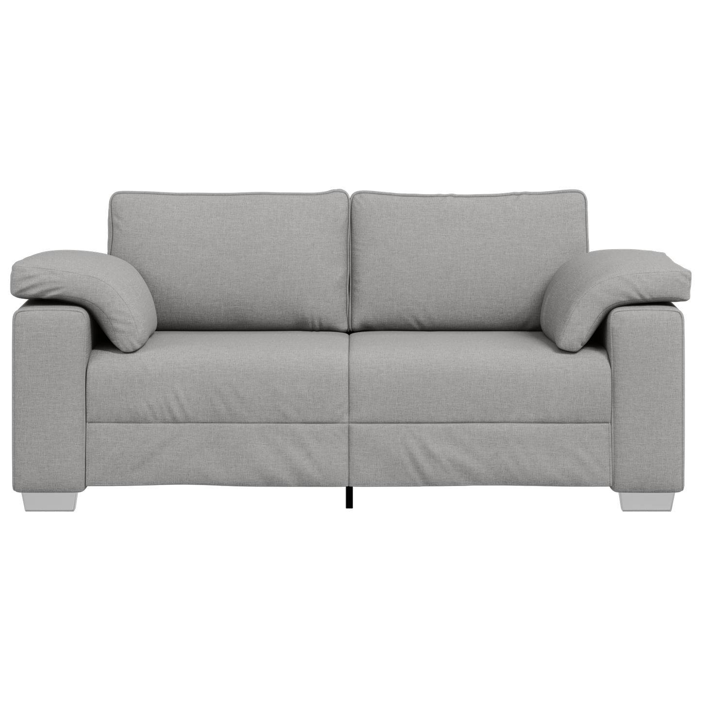 Sofá Loveseat vidaXL Cinza Nuvem 140 cm em Tecido