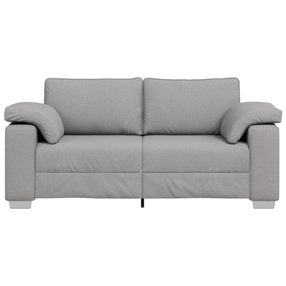 Sofá Loveseat vidaXL Cinza Nuvem 140 cm em Tecido