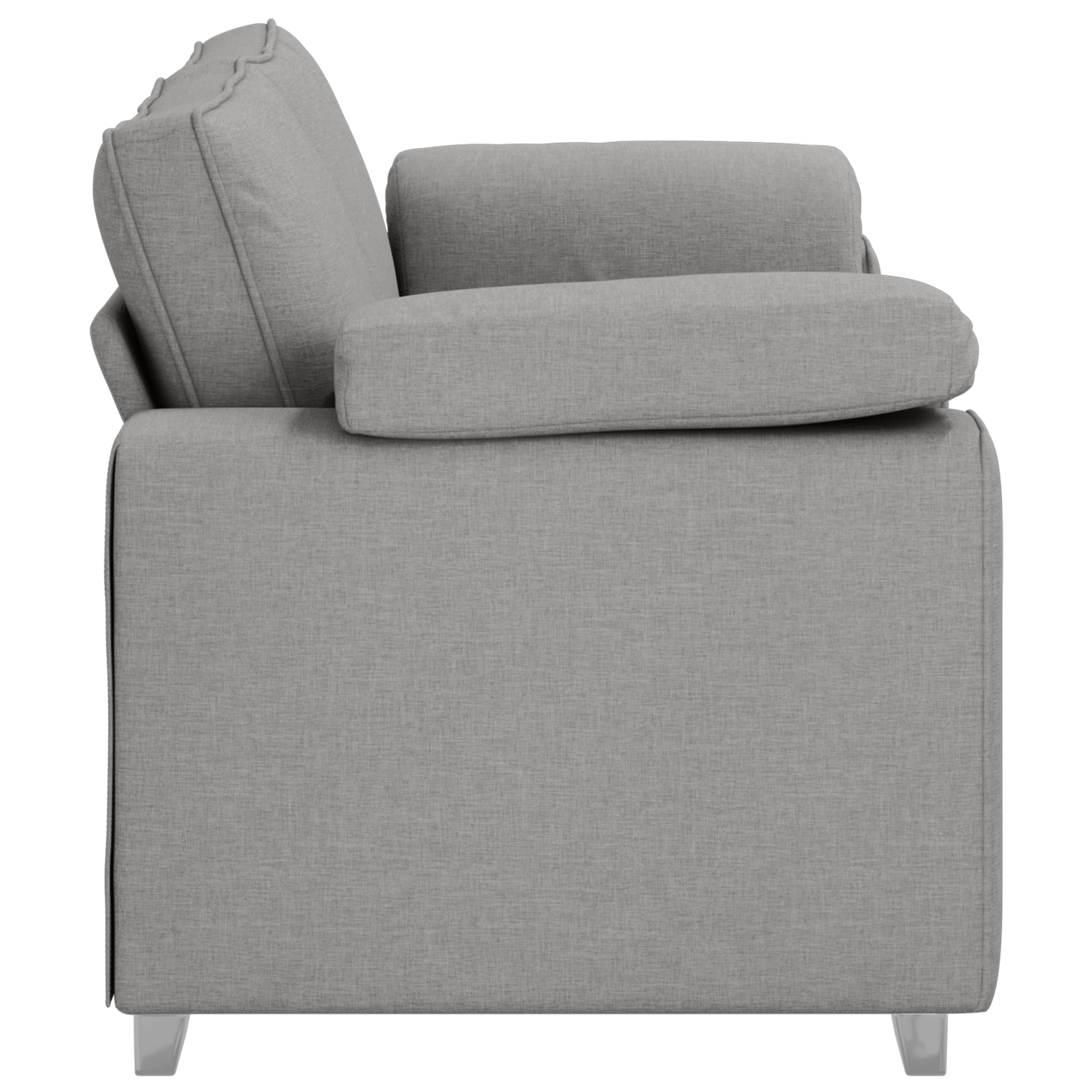 Sofá Loveseat vidaXL Cinza Nuvem 140 cm em Tecido