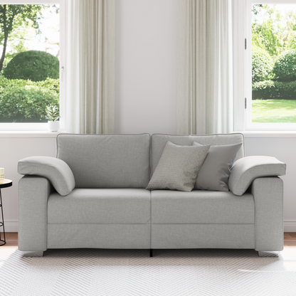 Sofá Loveseat vidaXL Cinza Nuvem 140 cm em Tecido